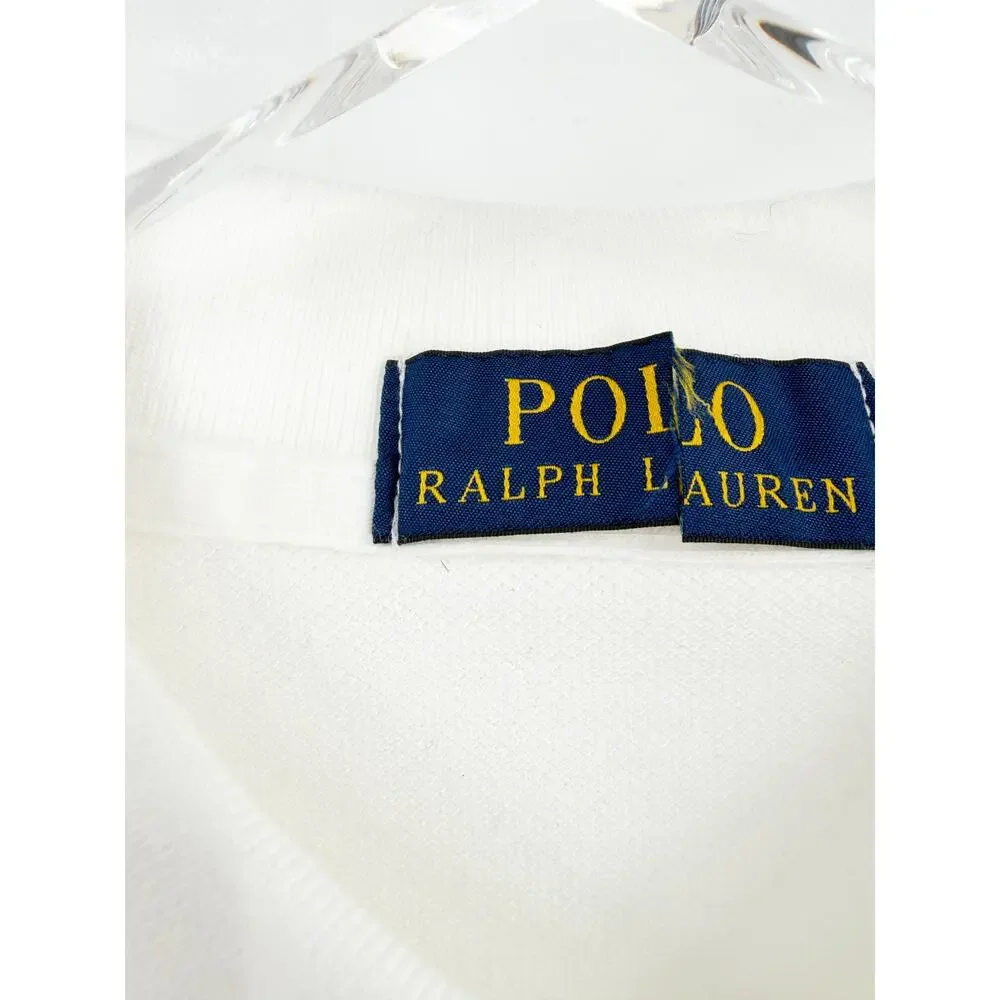 POLO RALPH LAUREN Long Sleeve Polo Shirt Size XLT NEW White $170